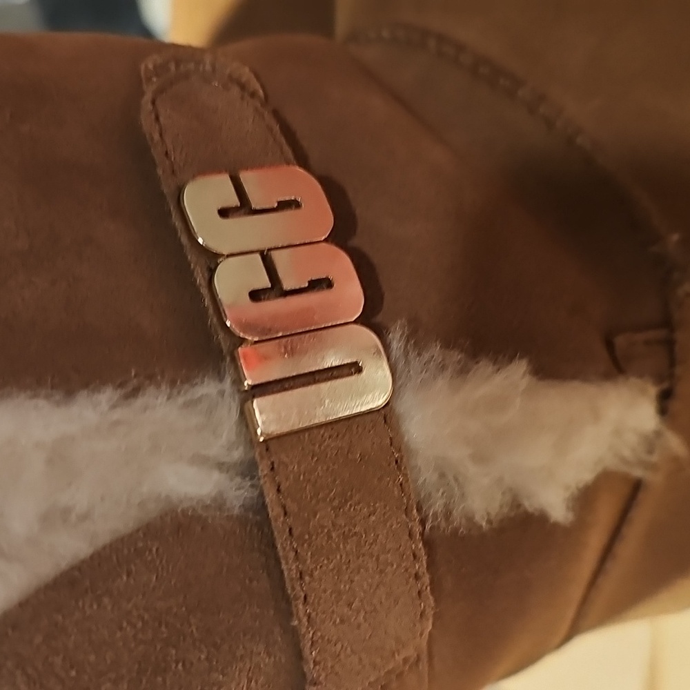 Brand New Bailey Ugg with metal graphic (chestnut).. size 7 - Picture 6 of 7